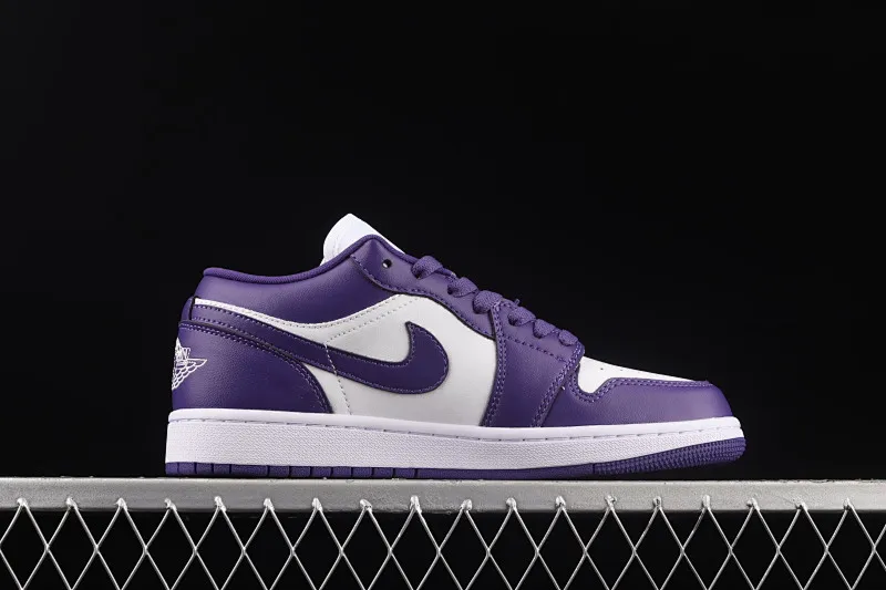 All categories Air Jordan Jordan series basketball shoes Air Jordan 1 Low Air Jordan AJ1 Low AJ1 Joe 1 white and purple low-top cultural leisure sports basketball shoes DC0774-500